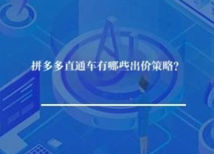 拼多多直通车有哪些出价策略？