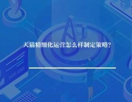 天猫精细化运营怎么样制定策略？