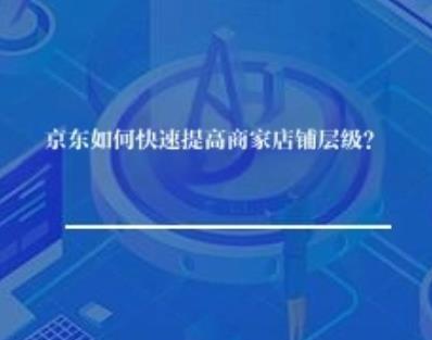 京东如何快速提高商家店铺层级？