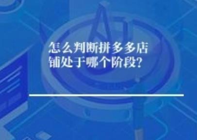 怎么判断拼多多店铺处于哪个阶段？