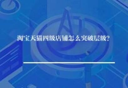 淘宝天猫四级店铺怎么突破层级？