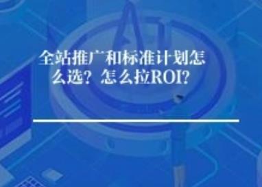全站推广和标准计划怎么选？怎么拉ROI？