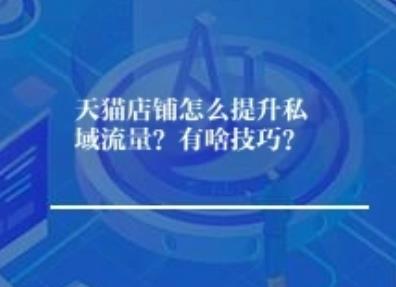 天猫店铺怎么提升私域流量？有啥技巧？	